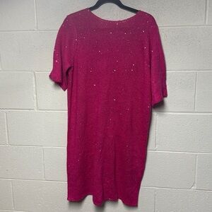 Vero Moda Fuchsia Sequin Knit Dress